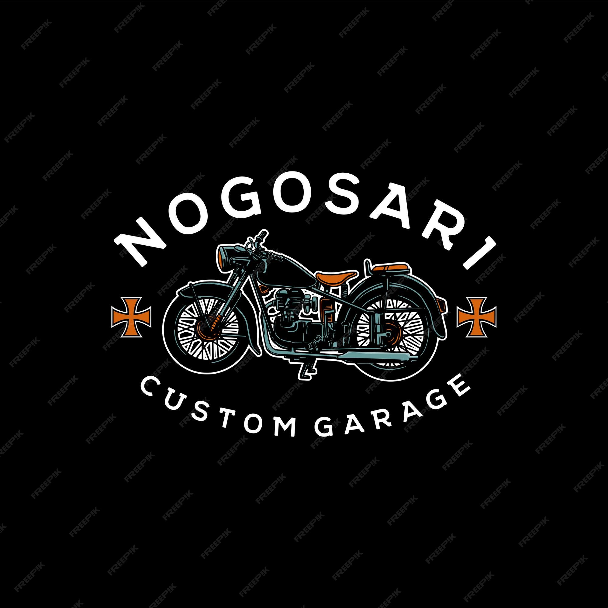 Premium Vector | Custom motorbike retro illustration