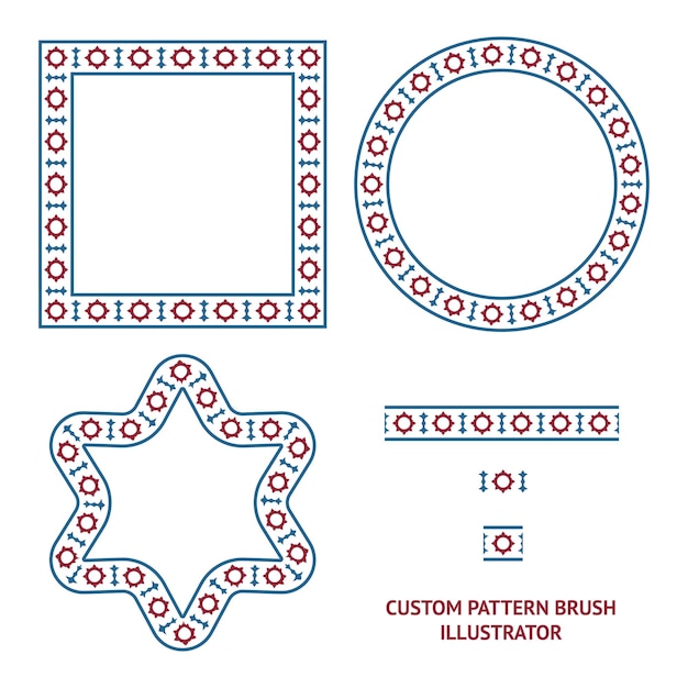 Vector custom pattern brush for illustrator