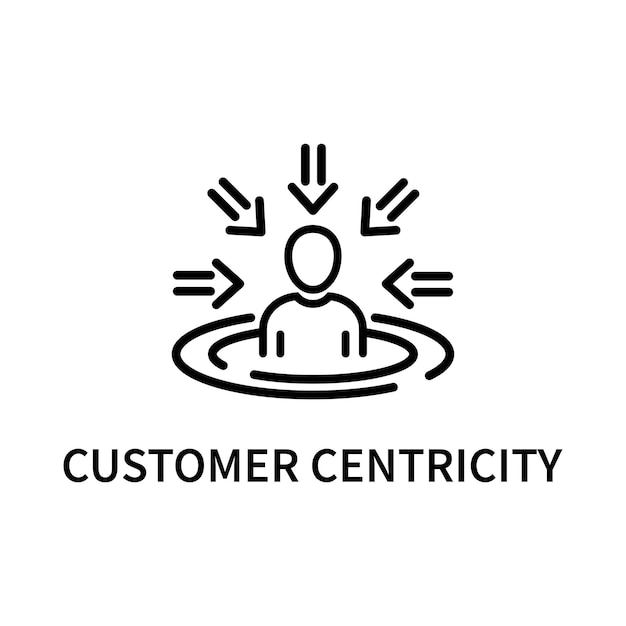 Customer centricity icon isolated on white background