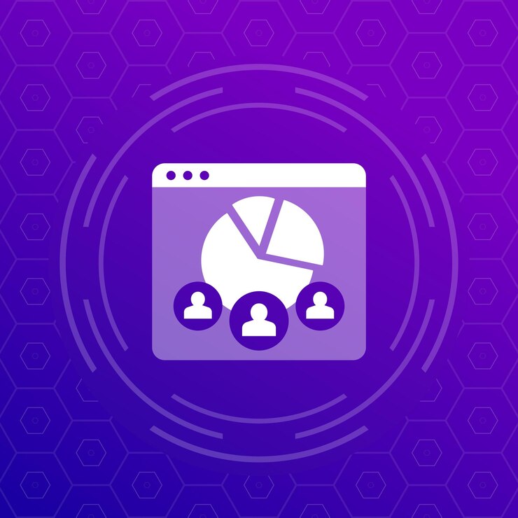 Vector customer demographics icon for web
