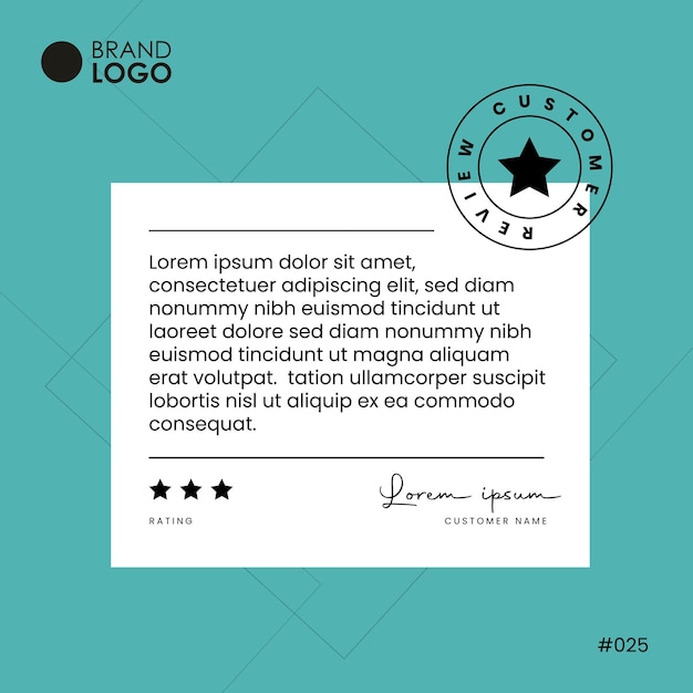 Vector customer feedback template