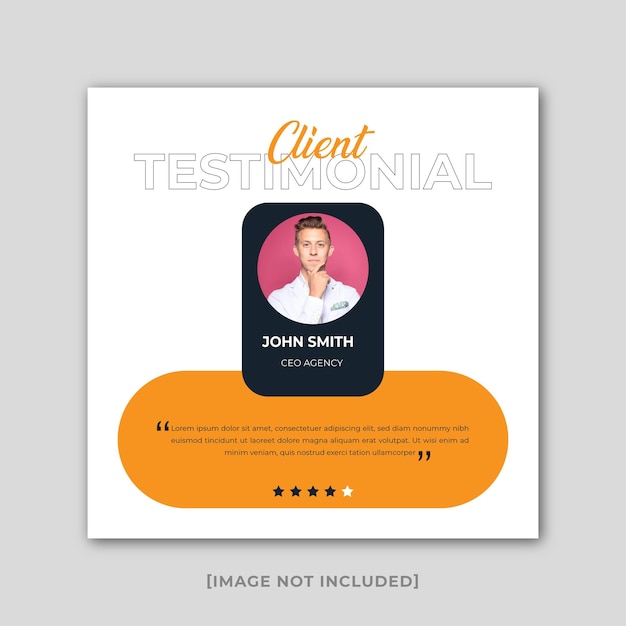 Customer feedback testimonial social media post web banner template