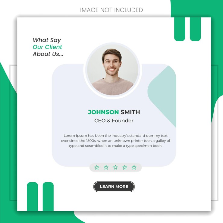 Customer feedback testimonial social media post web banner template