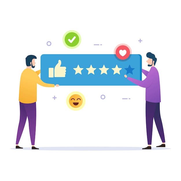 Vector customer give vote good feedback review results