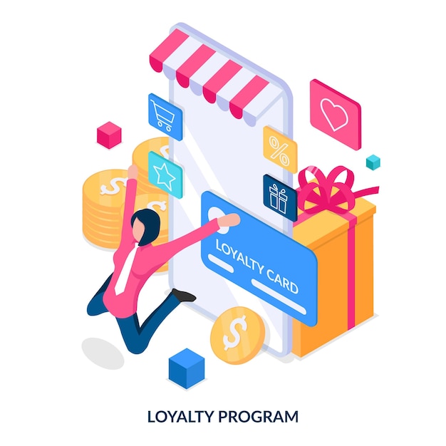 Customer loyalty program. Vector illustration