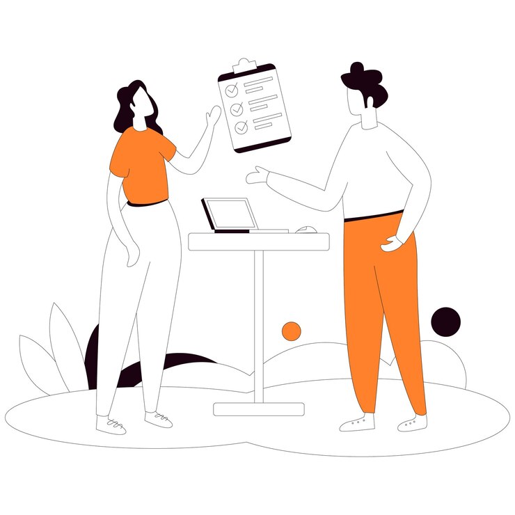 Vector customer need help flat style illustration kit
