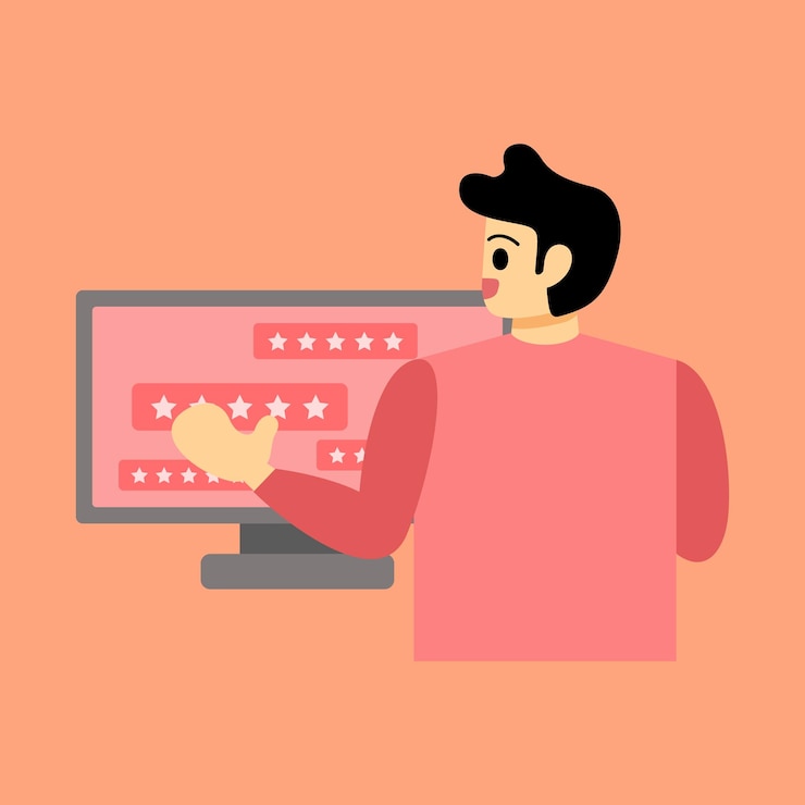 Vector customer online review rating and feedback illustration