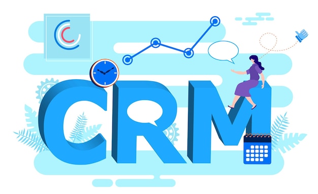 Vector customer relationship management crm with graph clock and people