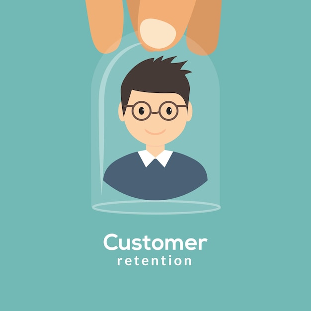 Customer retention care happy patient icon. support customer care pictogram client help.