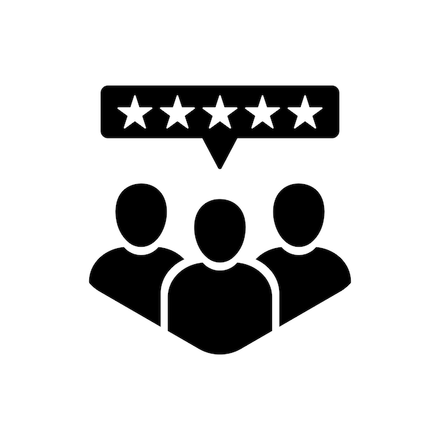 Customer Review Icon Satisfied Service Illustration As A Simple Vector Sign Trendy Symbol for Design and Online Websites Presentation or Mobile Application Flat Trendy Logo Template