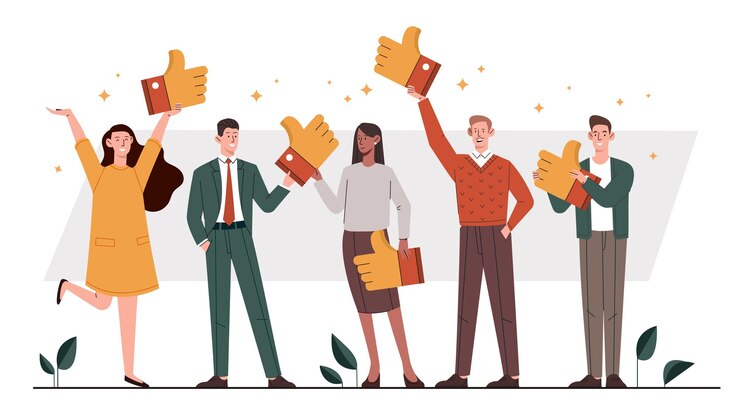 Vector customer reviews concept