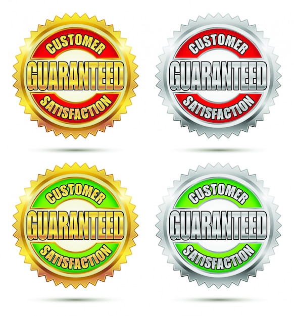 Vector customer satisfaction guaranteed seal