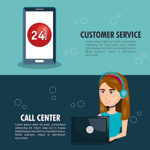 customer service agent working online