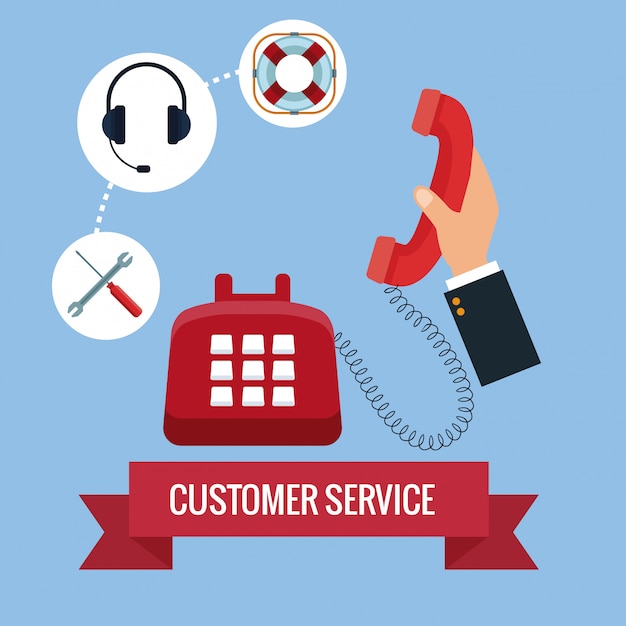 Vector customer service agents concept