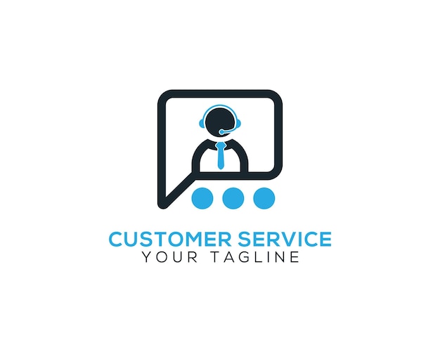 Vector customer service and assistant chat logo design