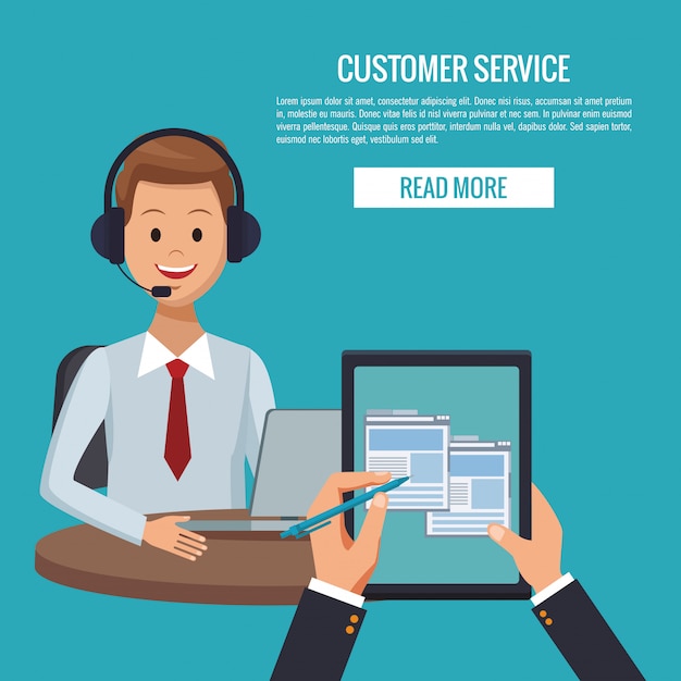 Customer service banner