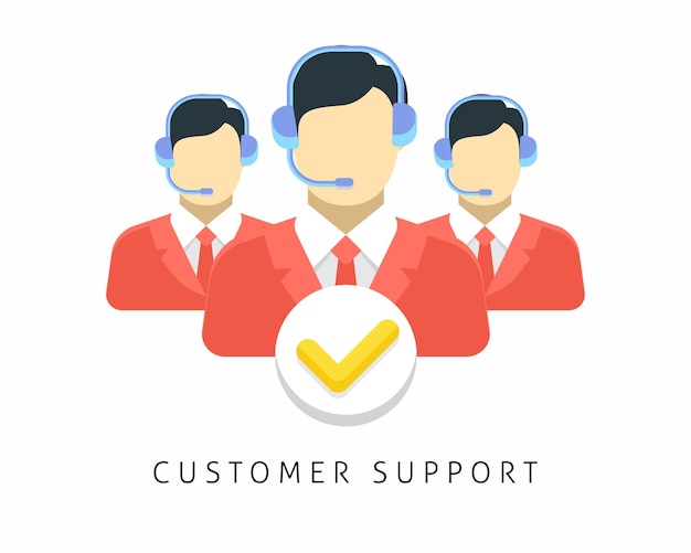 Vettore servizio clienti, call center, hotline supporto tecnico globale 24 7. concetto di assistenza clienti.