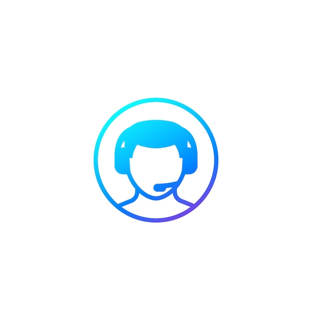 Vector customer service call center icon