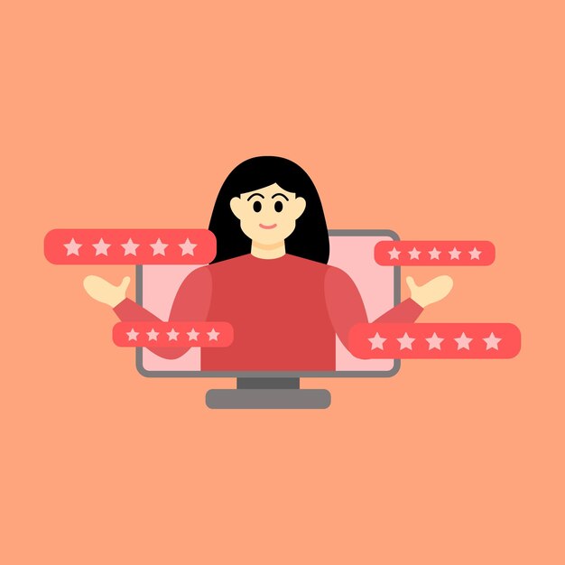 라이브 피드백 벡터 일러스트 레이 션을 하 고 헤드셋과 고객 서비스 개념 디자인 연산자