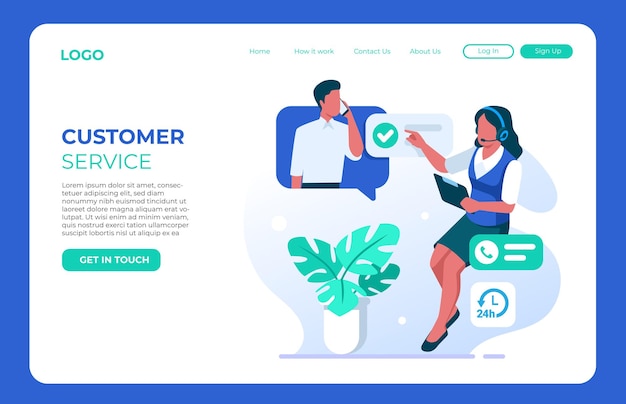 Customer service concept vector illustration