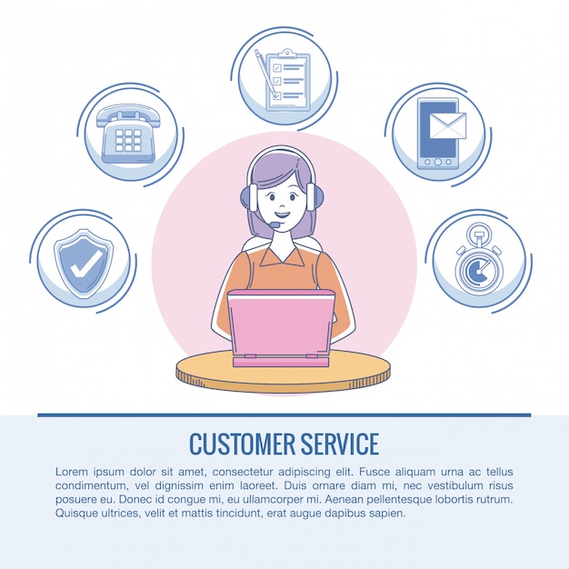 Vector customer service infographic