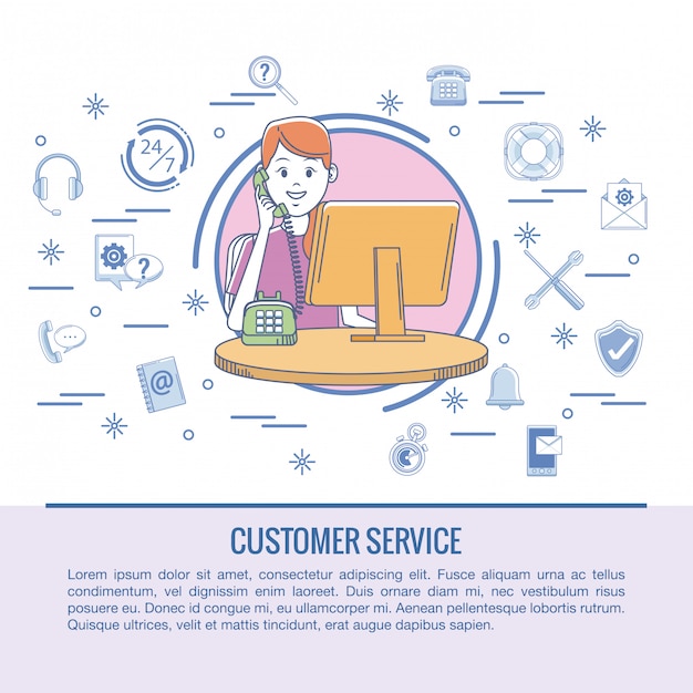 Vector customer service infographic