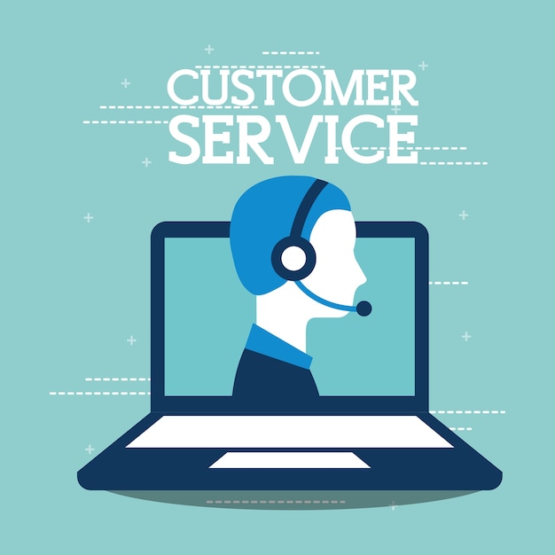 Customer service laptop agent support online