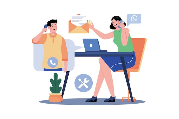 customer service representative multitasking customer assistance
