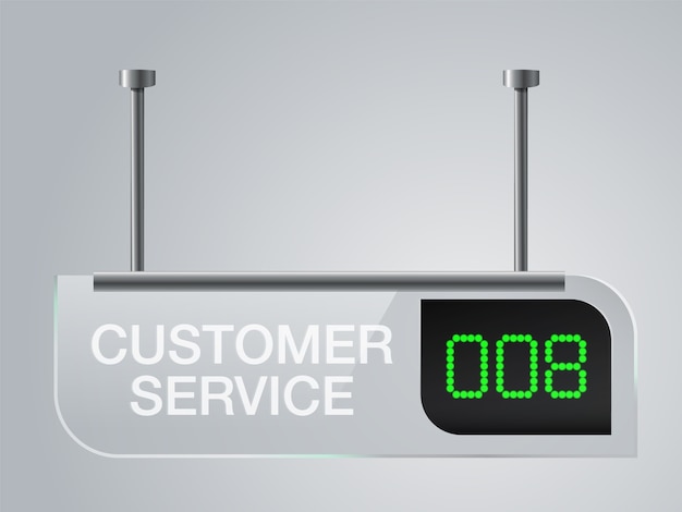 Vector customer service sign