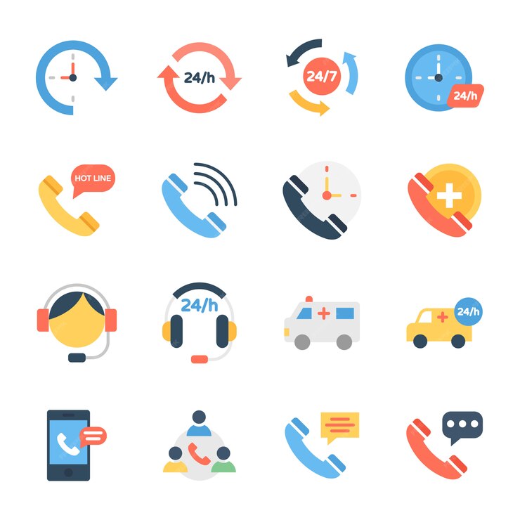 Premium Vector | Customer services, helpline and customer support icons