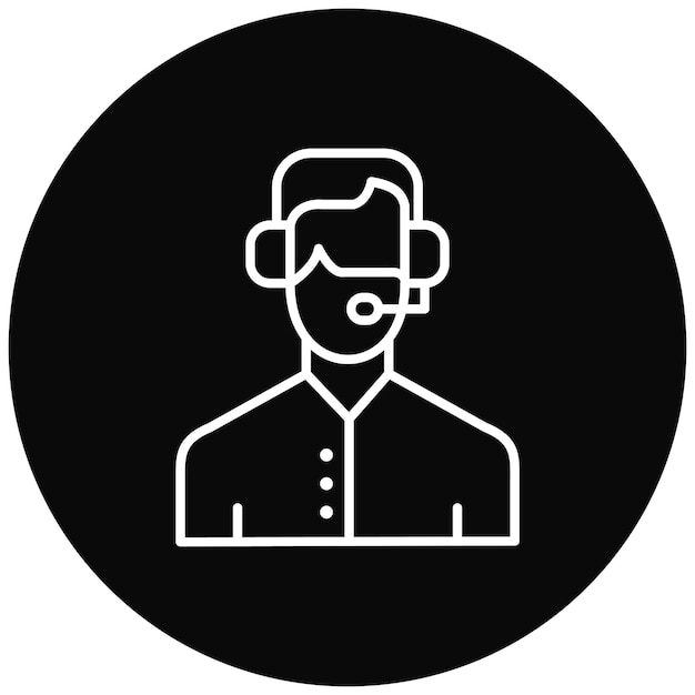 Векторное изображение иконки поддержки клиентов может быть использовано для маркетинга