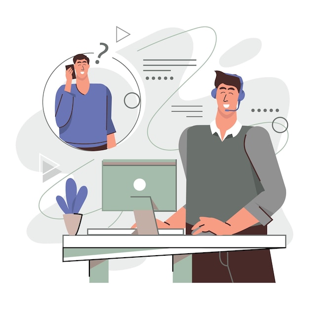 Customer support illustration