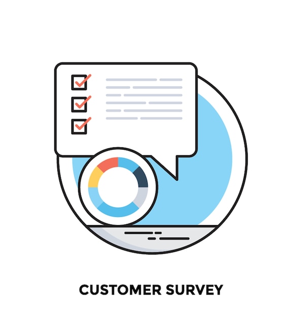 Customer Survey Flat vector Icon