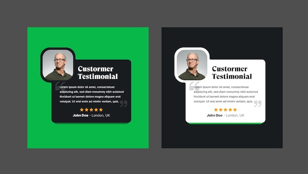 Customer Testimonial Instagram Post Template