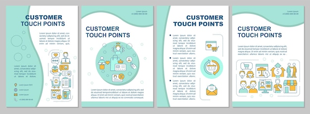 Customer touch points mint brochure template