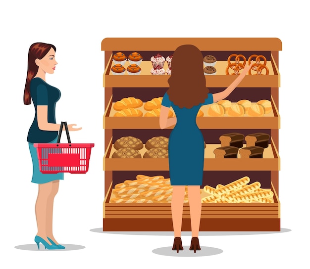 customers people bying products in supermarket