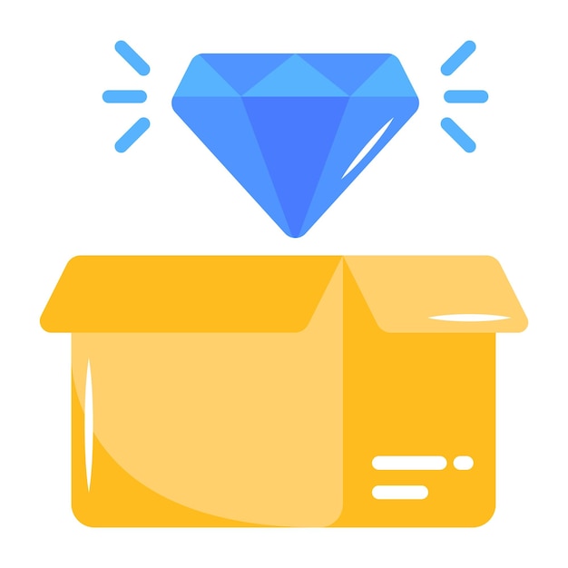 Vector a customizable flat icon of premium package