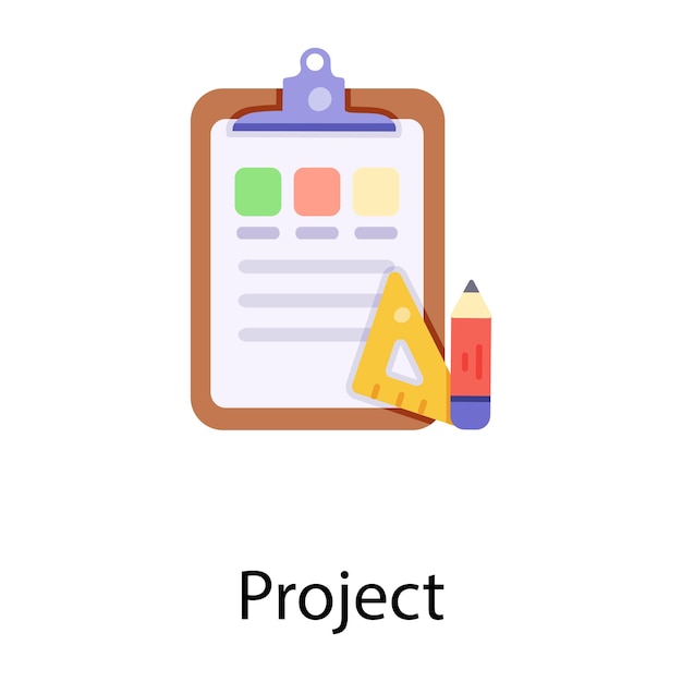 A customizable flat icon of project