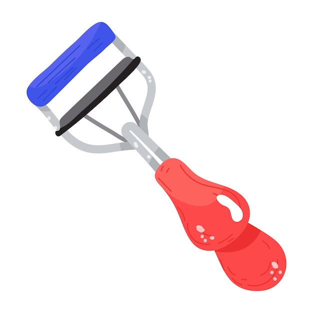 A customizable flat sticker of eyelash curler