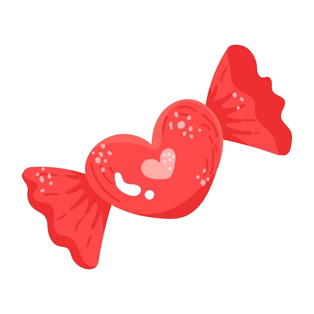 A customizable flat sticker of heart candy