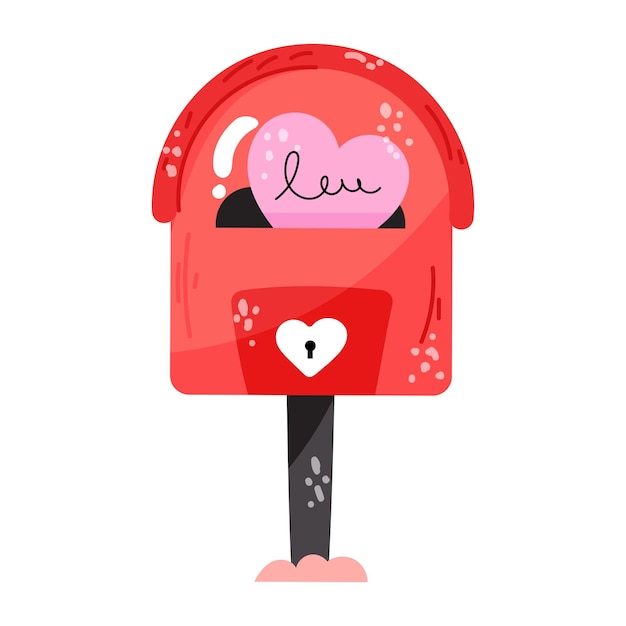 A customizable flat sticker of postbox