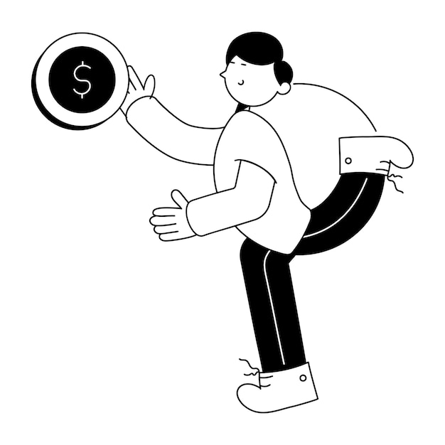 투자자의 사용자 정의 가능한 글리프 일러스트레이션