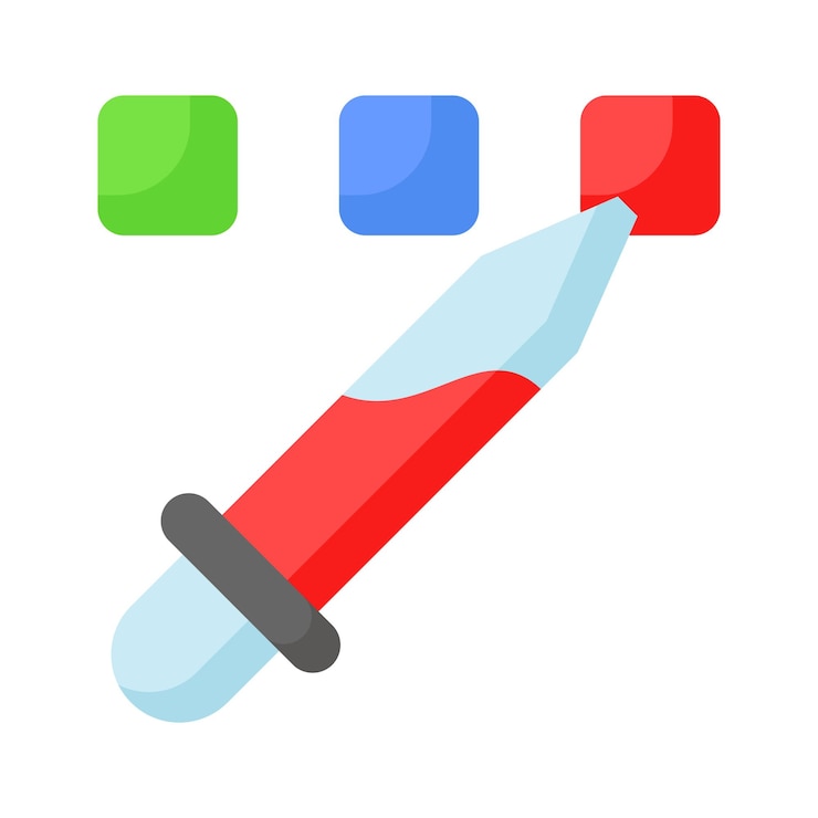 Vector customizable icon of eyedropper in modern style color picker vector coloring tool