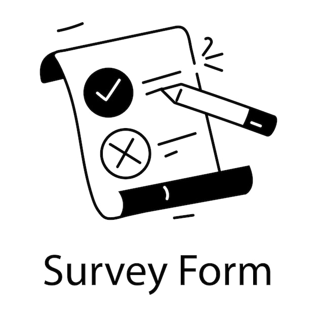 Customizable outline icon of a survey form