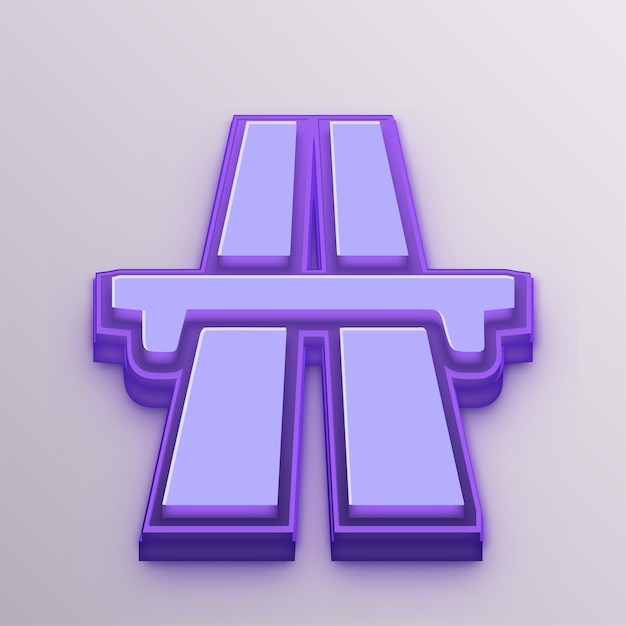 customizable purple 3d vector bridge icon for education business and media