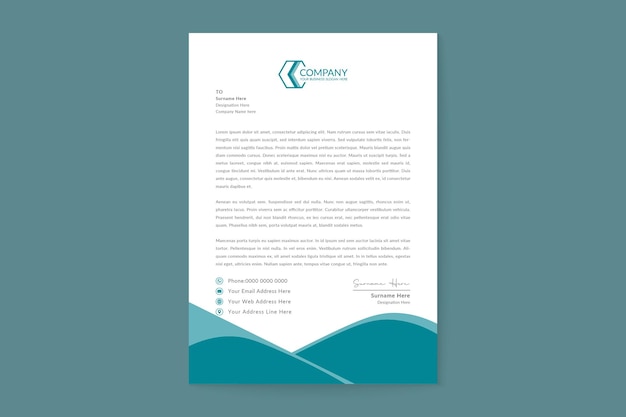 Customize printable business letterhead template