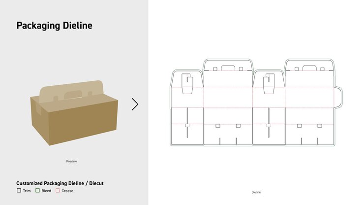 Vector 맞춤형 패키지 dieline 패키지 diecut 박스 dieline