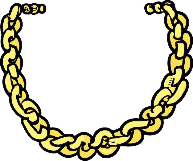 Premium Vector Customized style personal fashion accessory with a golden chain