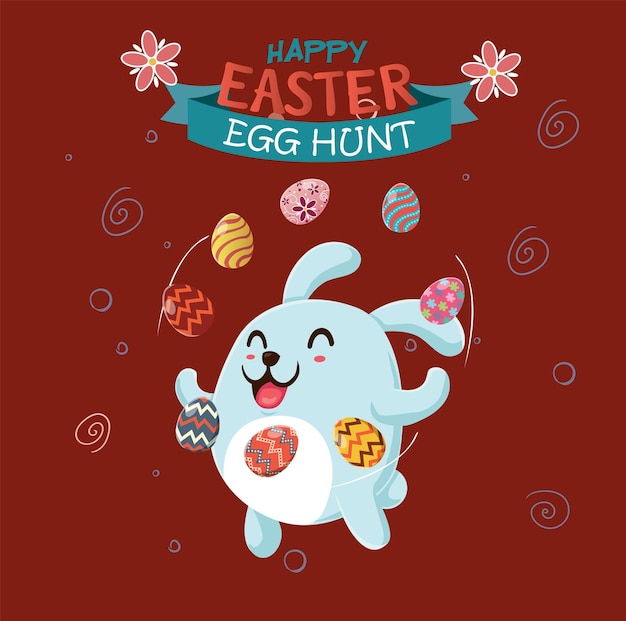 Vector cut easter elements vector illustration