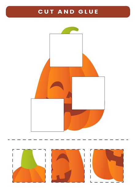 Вырежьте и склейте рабочий лист для детской темы хэллоуина